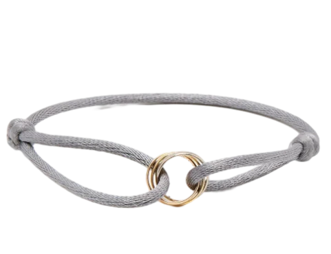 Minimalist Cord Bracelet with Rose Gold Infinity Charm