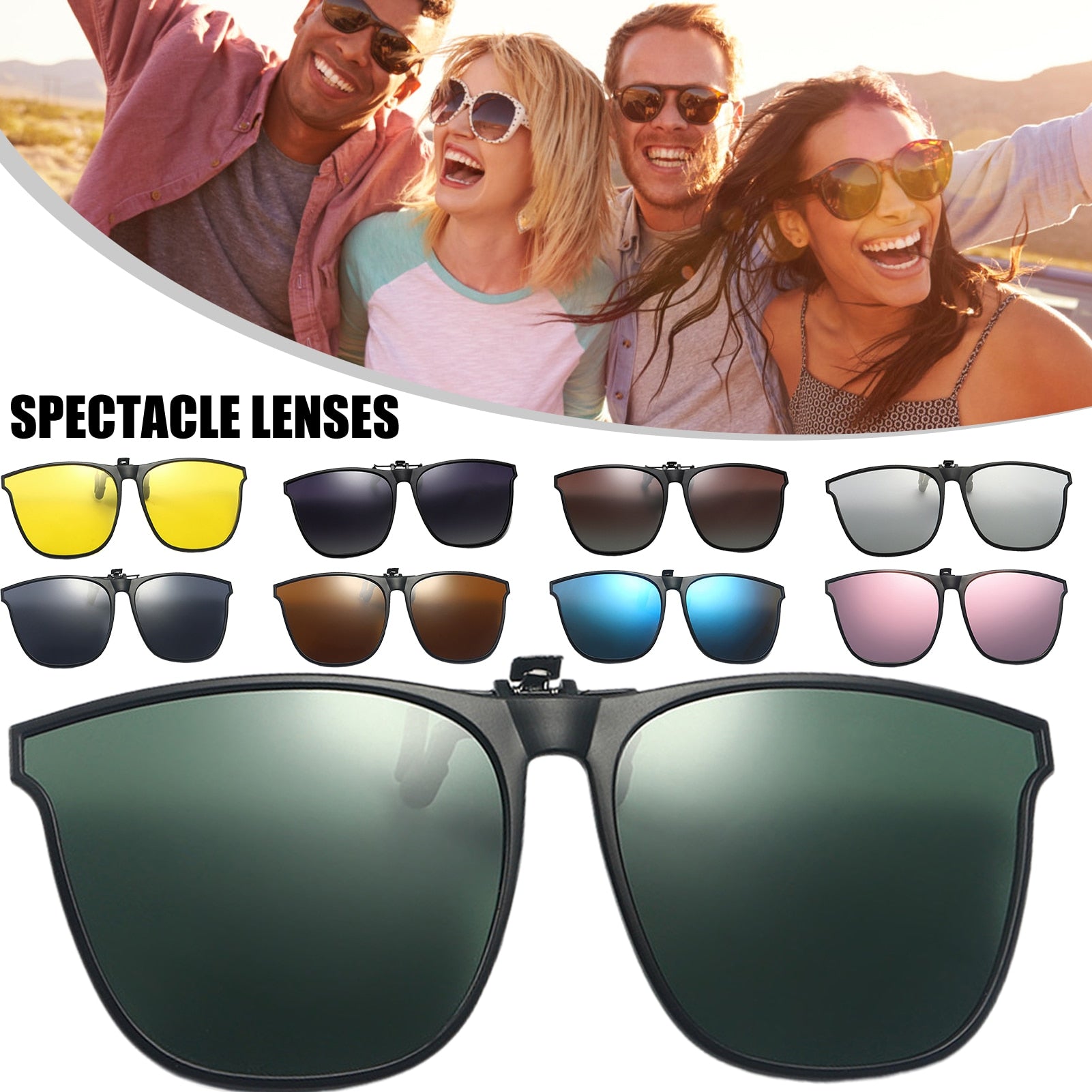 Clip-On Polarized Sunglasses - Lightweight UV400 Protection