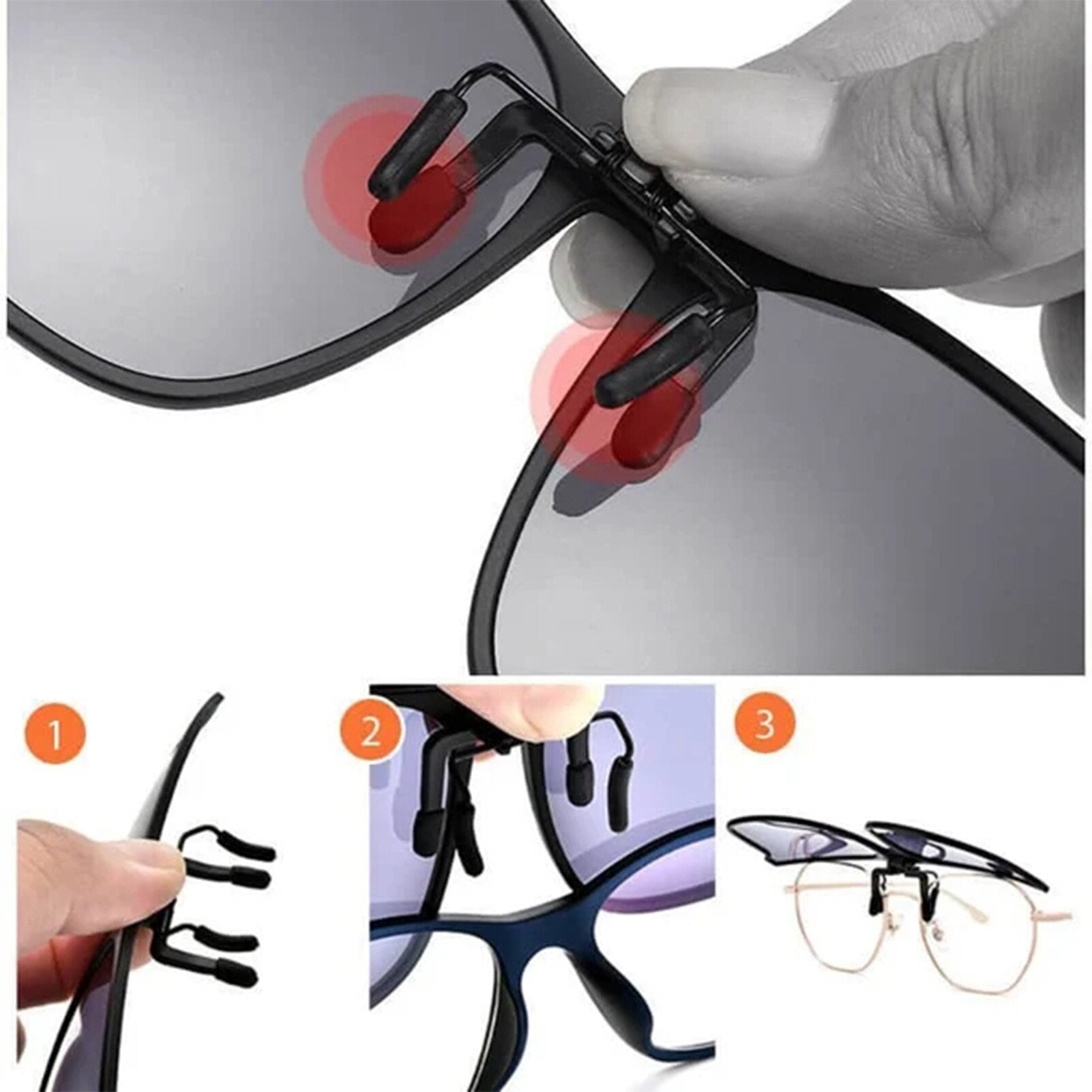 Clip-On Polarized Sunglasses - Lightweight UV400 Protection