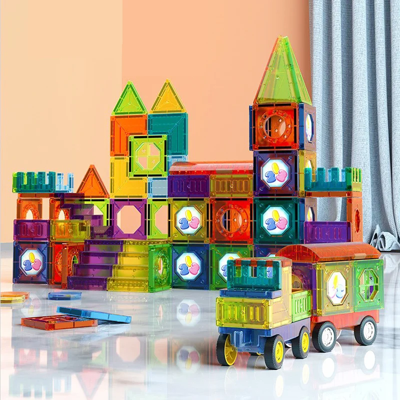 Magnetic Building Blocks with LED – Colourful STEM Construction Set