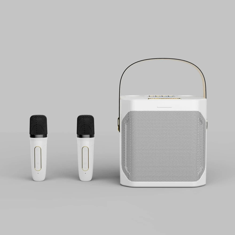 Portable Karaoke Speaker with Dual Wireless Microphones & 360° Sound