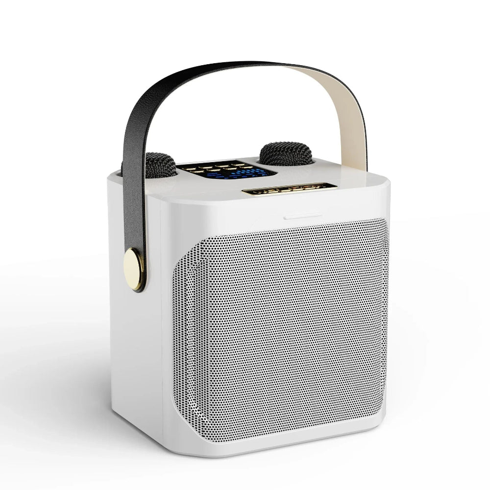 Portable Karaoke Speaker with Dual Wireless Microphones & 360° Sound