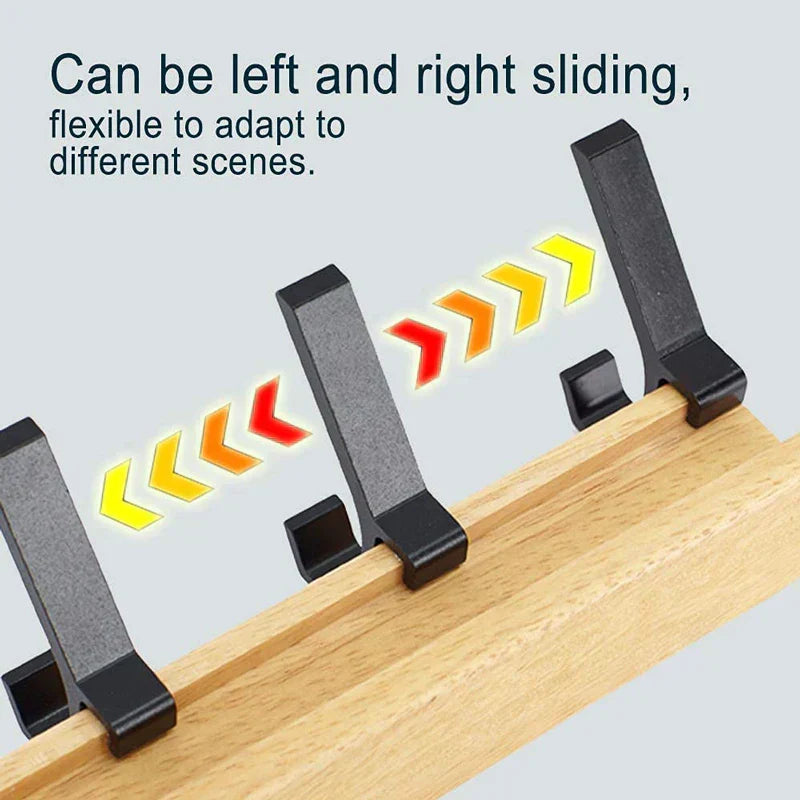 Nordivo Scandinavian Wall Coat Rack with Movable Hooks