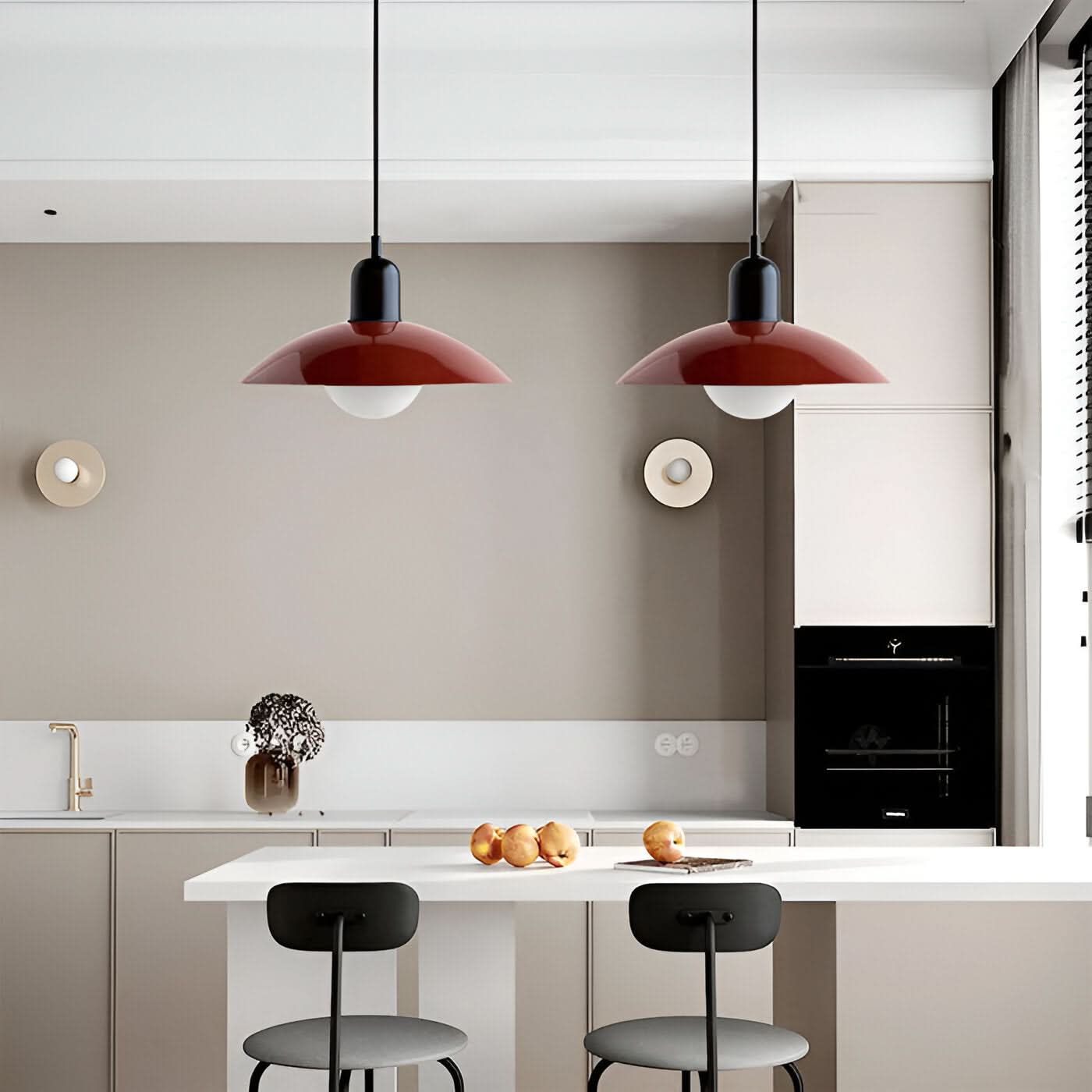 Modern Macaron Bauhaus Pendant Light, Iron Shade