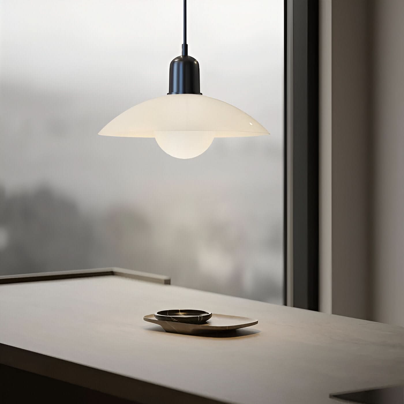 Modern Macaron Bauhaus Pendant Light, Iron Shade