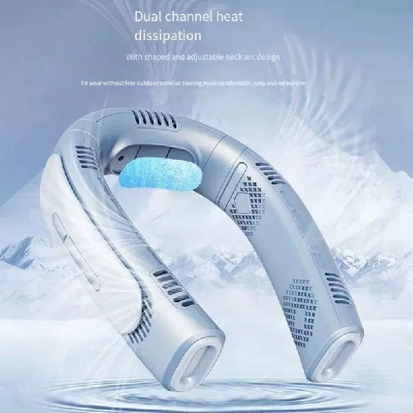 Rechargeable Bladeless Neck Fan with Quiet Brushless Motor