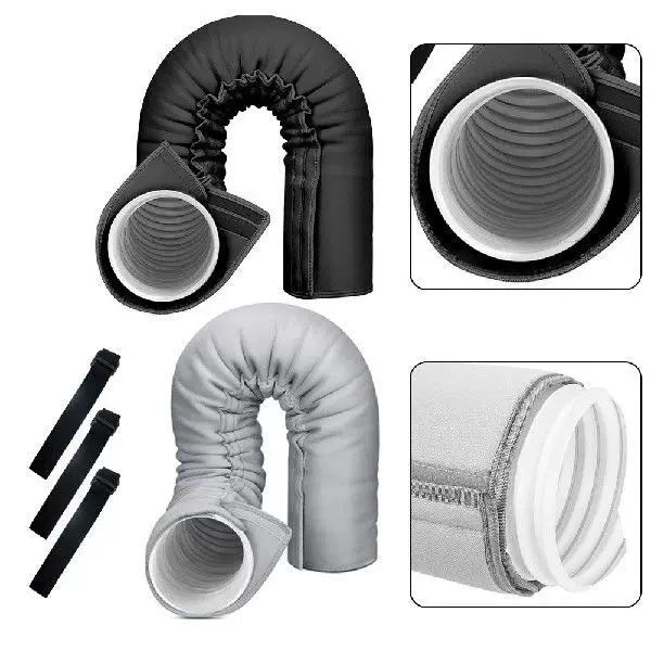 Insulated Exhaust Hose Cover with Velcro Strap for AC & Dryer