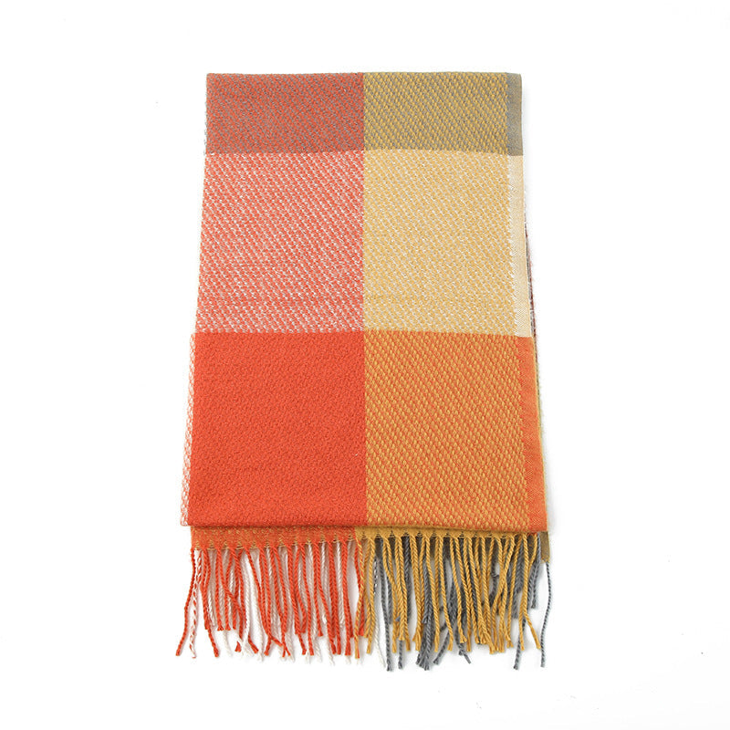 Women's Cosy Check Throw Blanket - Soft Warm Wrap