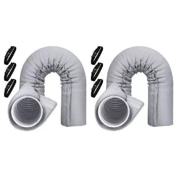 Insulated Accordion Exhaust Hose Extension with Snap Clips