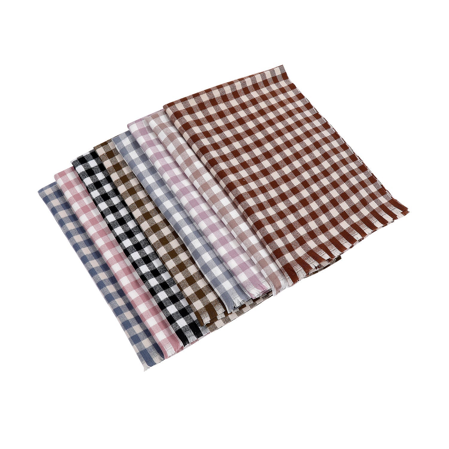 Women's Cosy Check Scarf - Classic Black & White Wrap