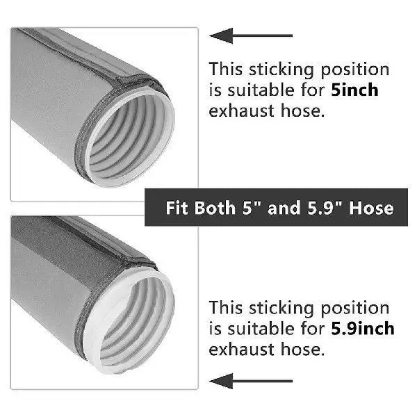 Insulated Exhaust Hose Cover with Velcro Strap for AC & Dryer