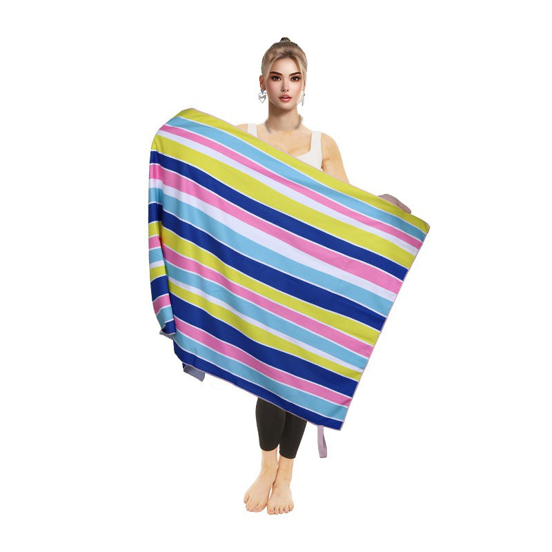 Ladies Flamingo Beach Towel - Soft Microfiber, Quick-Dry