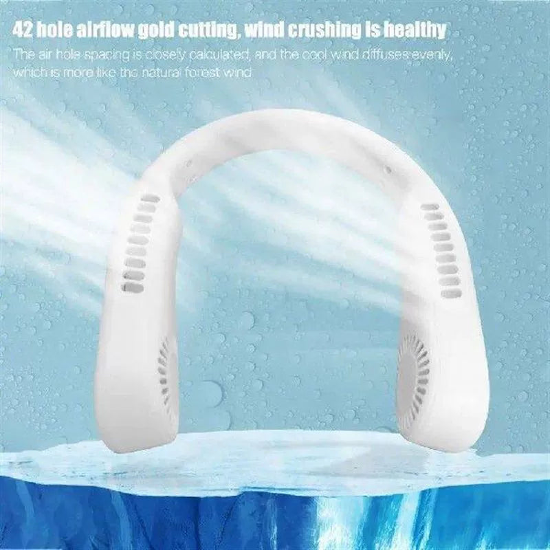 Ergonomic U-Shaped Neck Fan with Bladeless Airflow