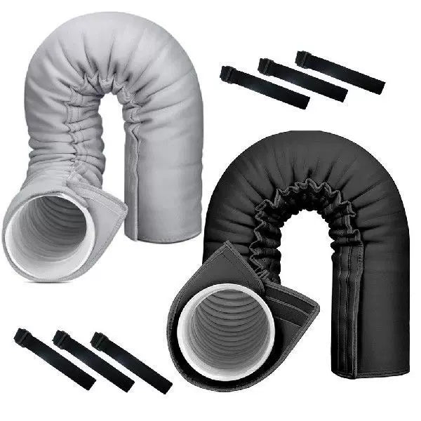 Insulated Exhaust Hose Cover with Velcro Strap for AC & Dryer