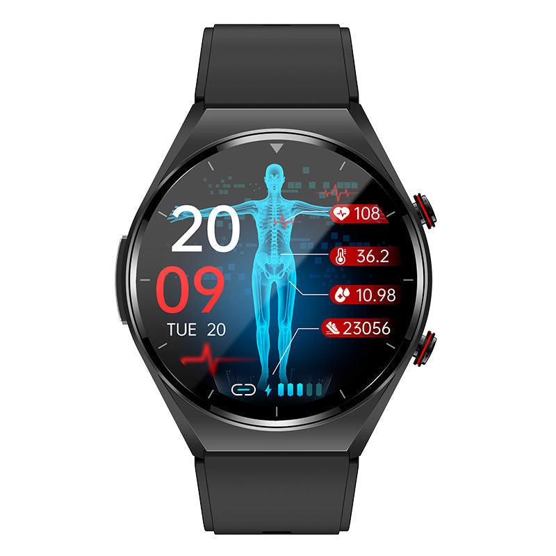 Smart Health Watch with Heart Rate, ECG-Style and Wellness Tracking