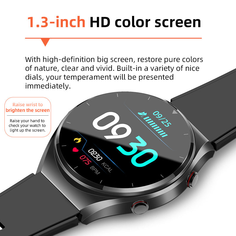 Smart Health Watch with Heart Rate, ECG-Style and Wellness Tracking