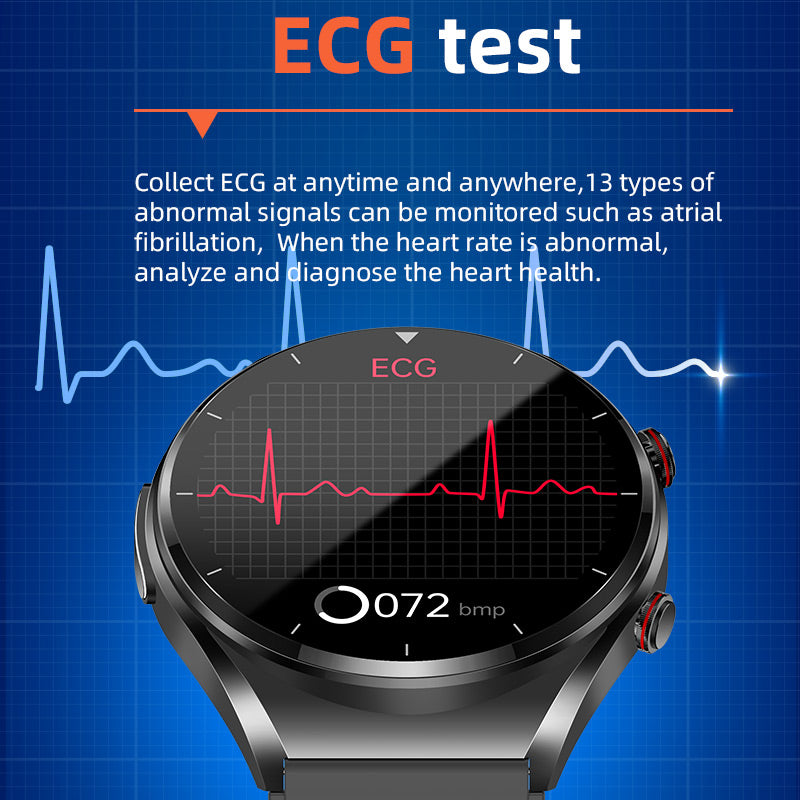 Smart Health Watch with Heart Rate, ECG-Style and Wellness Tracking
