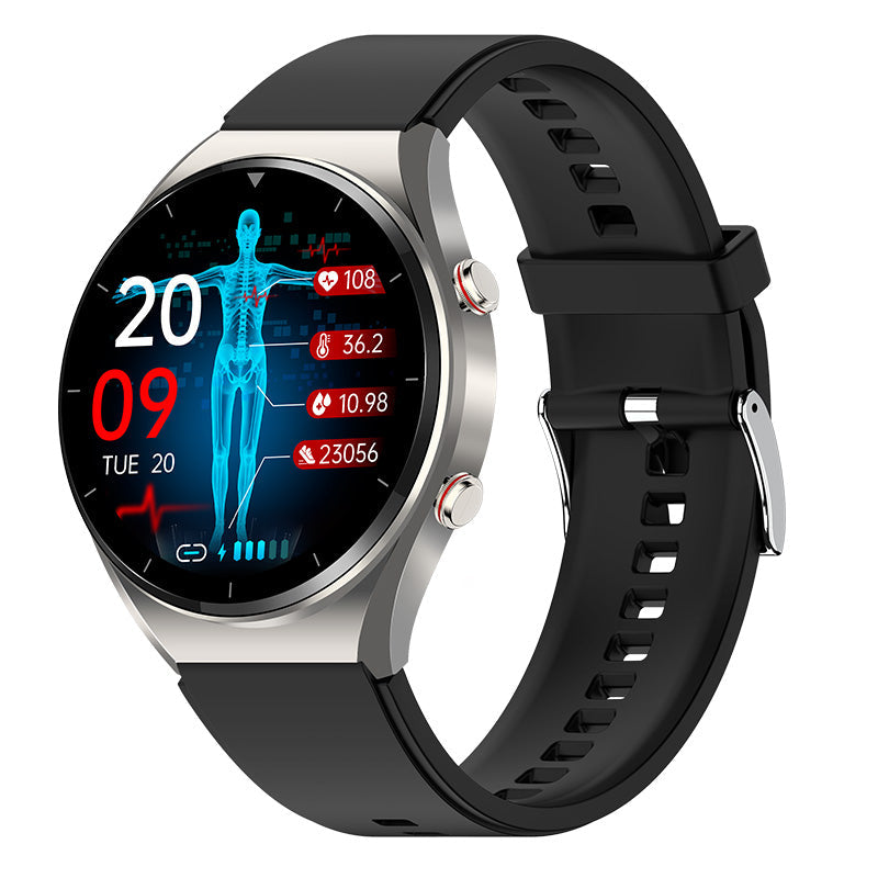 Smart Health Watch with Heart Rate, ECG-Style and Wellness Tracking