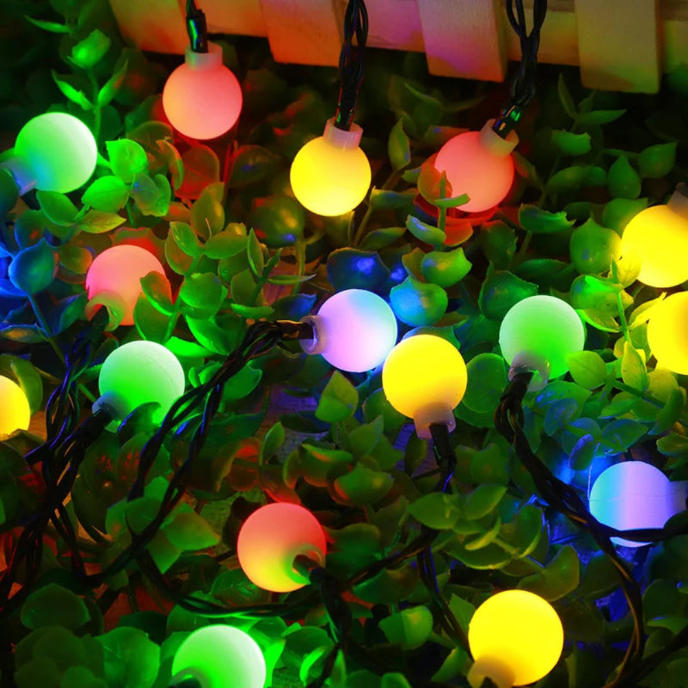 Solar String Lights - Waterproof Outdoor LED Globe Lights