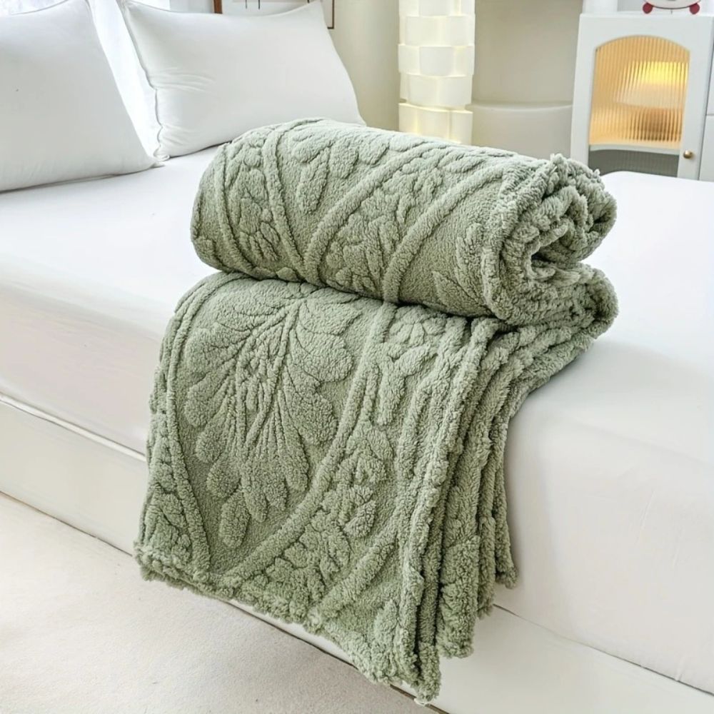 Paris Weave Jacquard Fleece Blanket - French-Inspired Throw