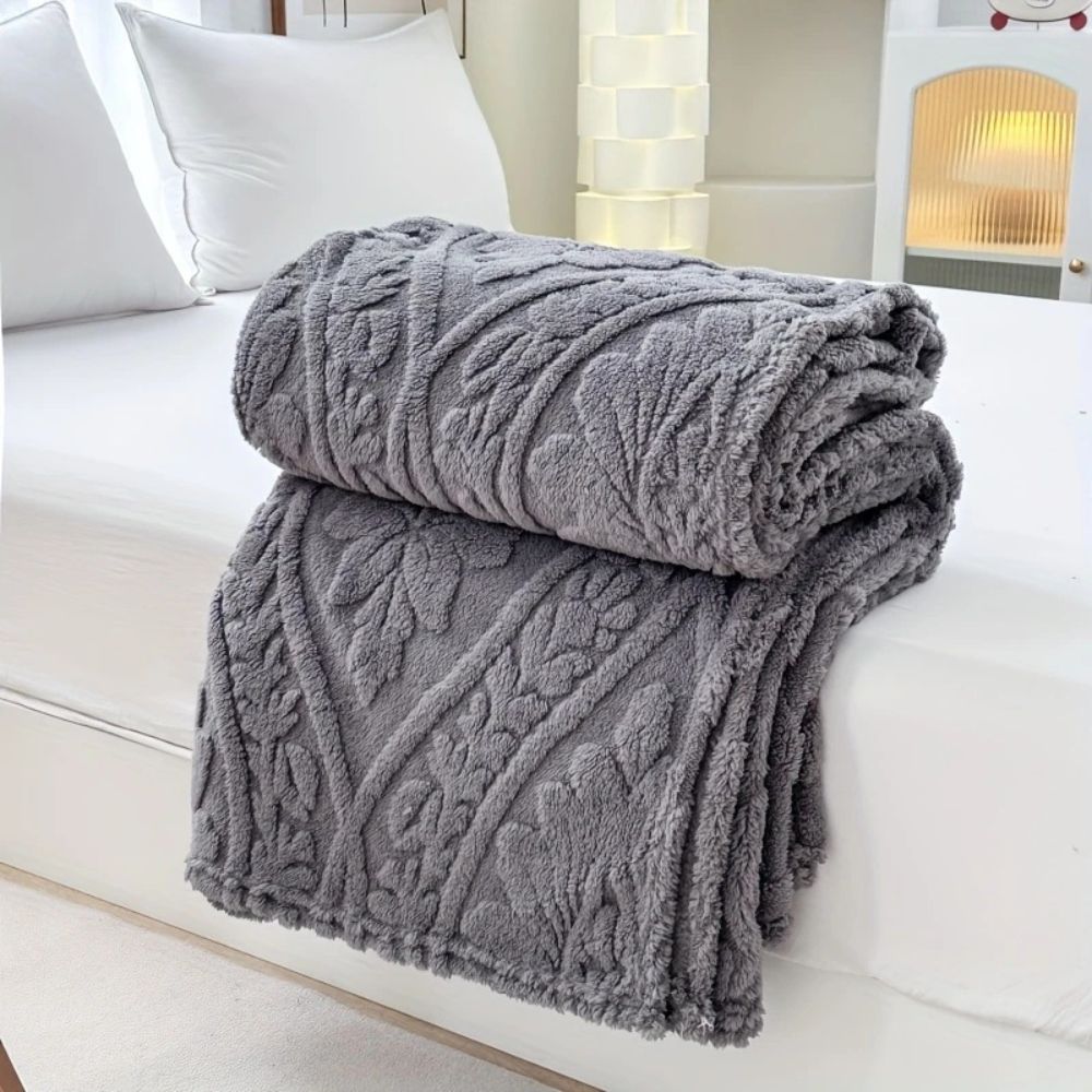 Paris Weave Jacquard Fleece Blanket - French-Inspired Throw