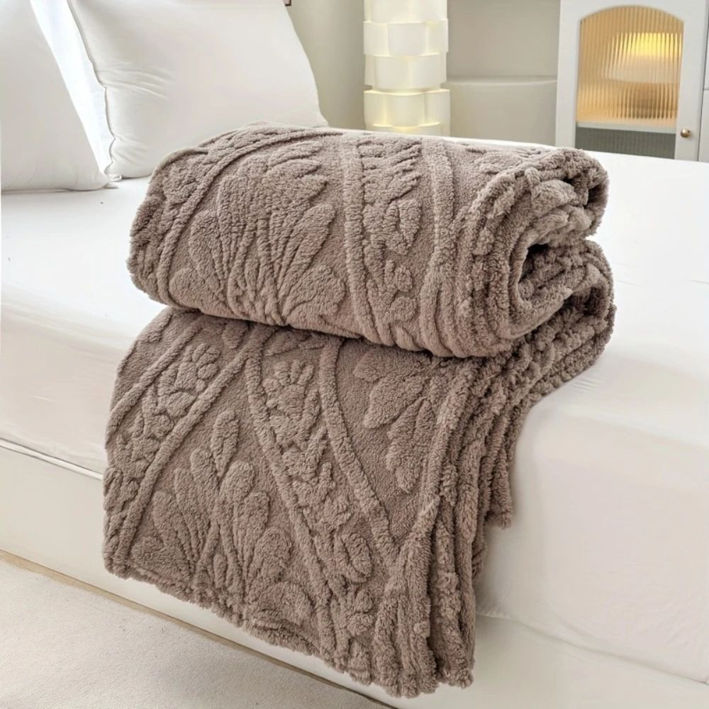 Paris Weave Jacquard Fleece Blanket - French-Inspired Throw