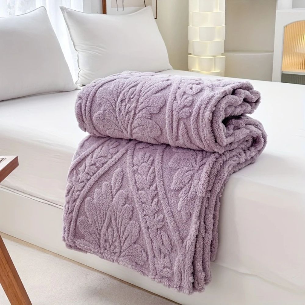 Paris Weave Jacquard Fleece Blanket - French-Inspired Throw