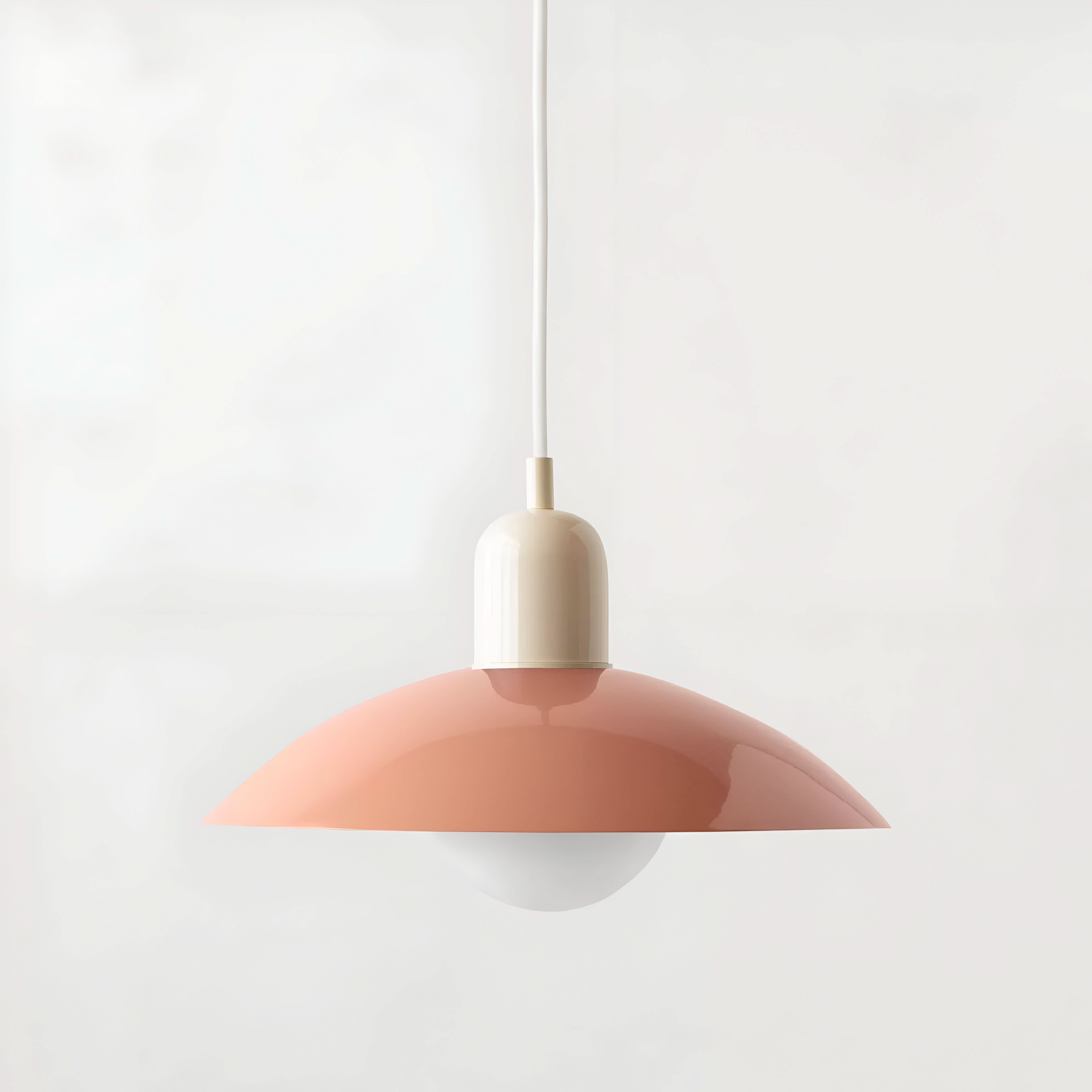 Modern Macaron Bauhaus Pendant Light, Iron Shade