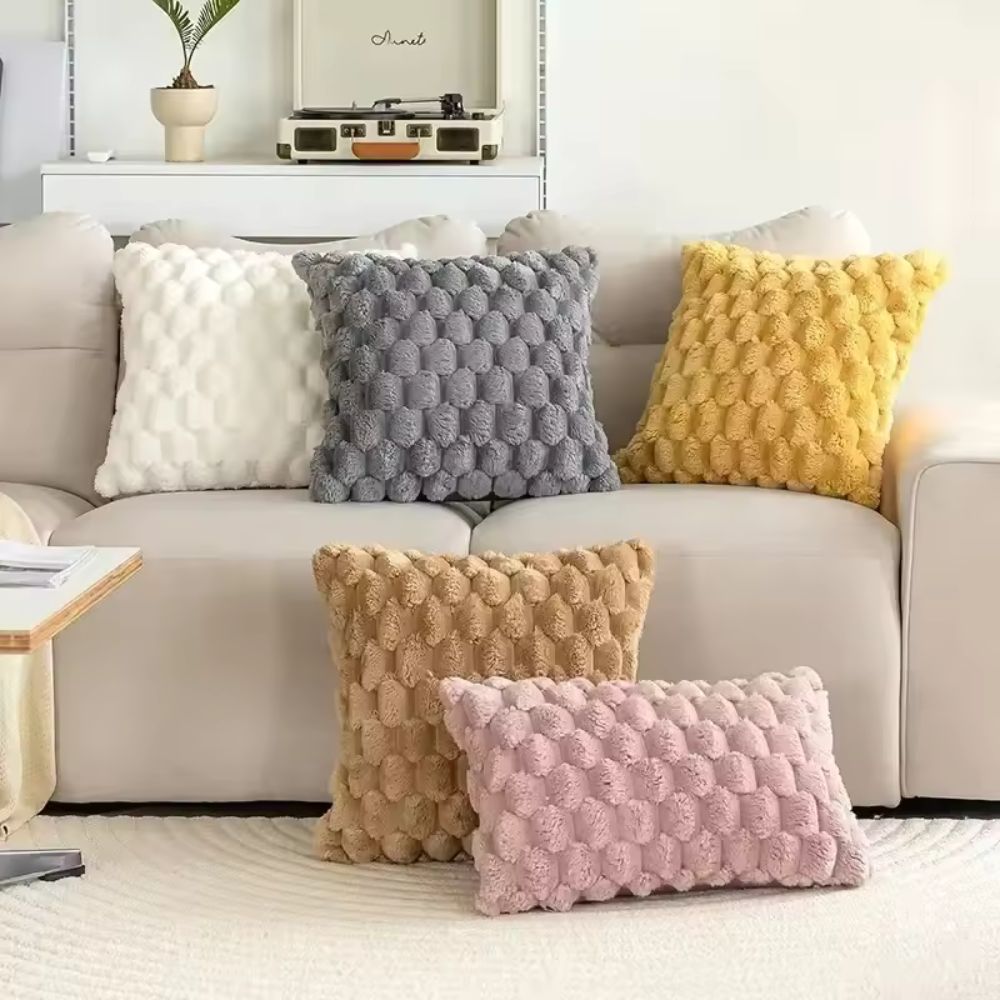 Plush Marshmallow 3D Texture Cushion Cover