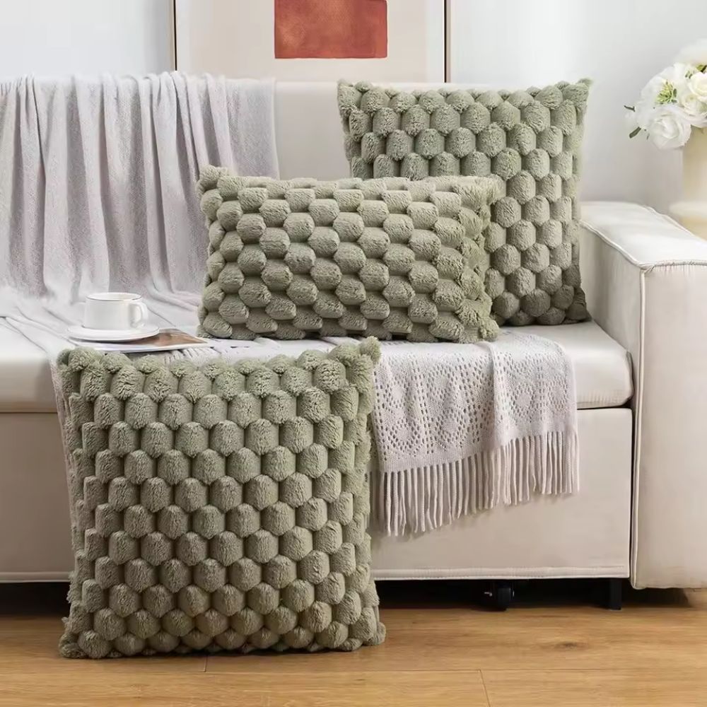 Plush Marshmallow 3D Texture Cushion Cover