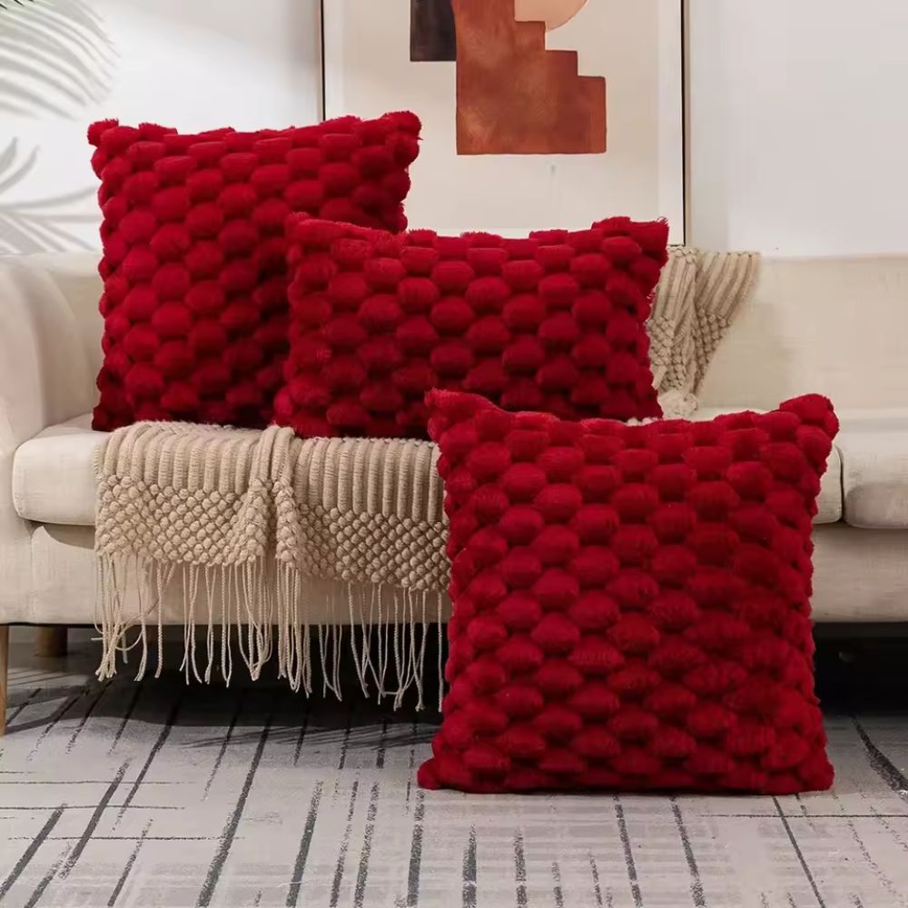 Plush Marshmallow 3D Texture Cushion Cover