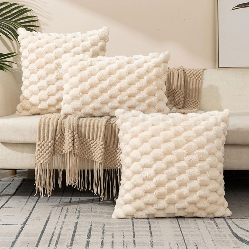 Plush Marshmallow 3D Texture Cushion Cover
