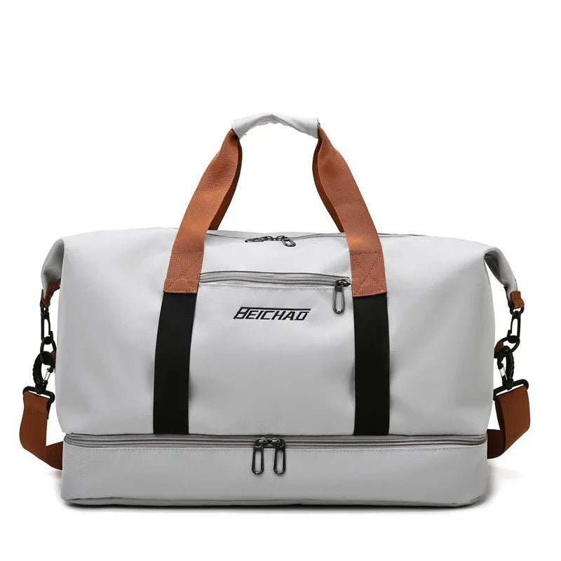 Travel Duffel Bag with Shoe Compartment - Gym & Travel Bag