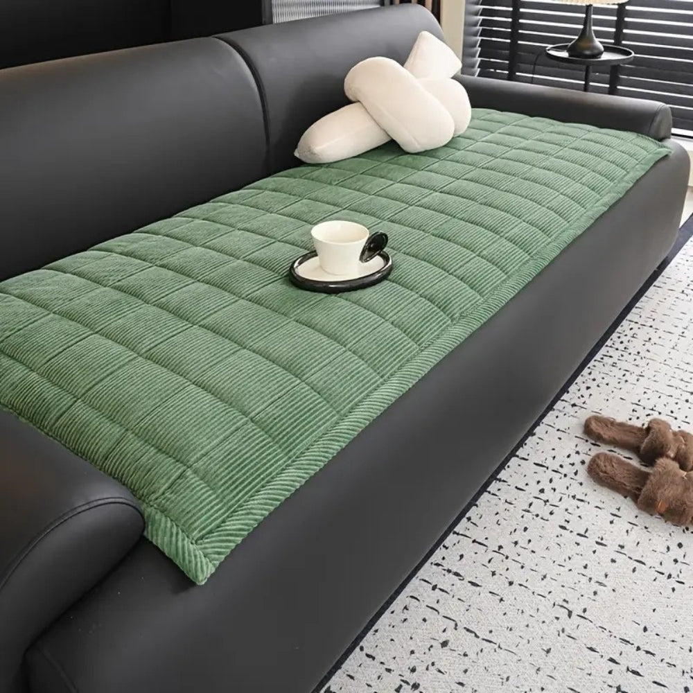 Metro Line Quilted Couch Cover - Non-Slip Sofa Protector