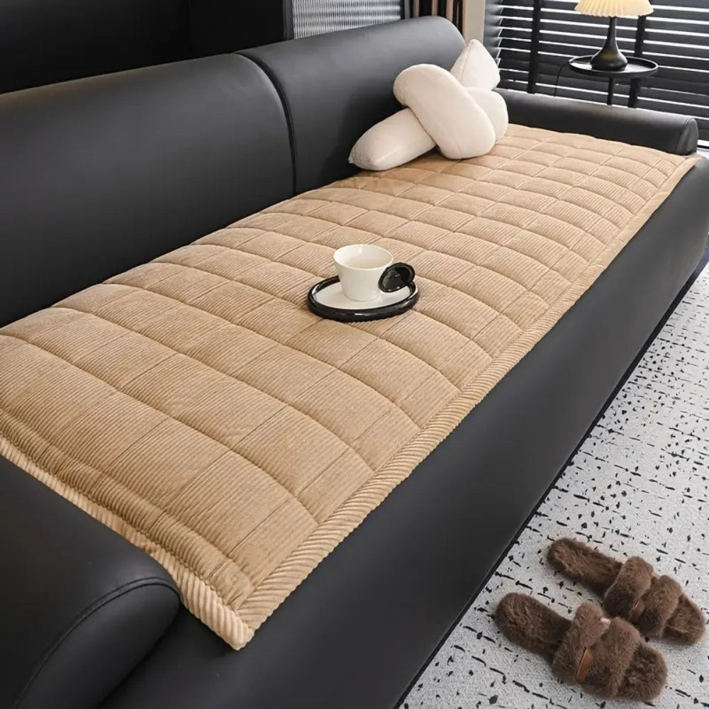 Metro Line Quilted Couch Cover - Non-Slip Sofa Protector