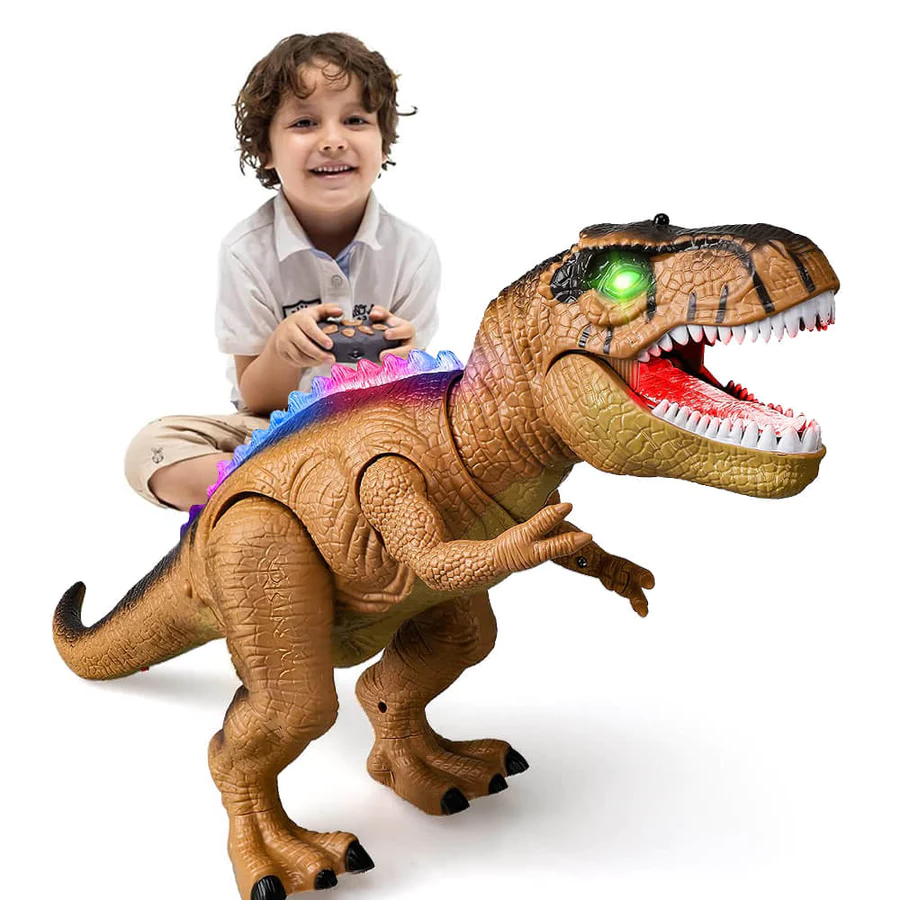 Remote Control Walking T-Rex Toy with LED Lights & Roar