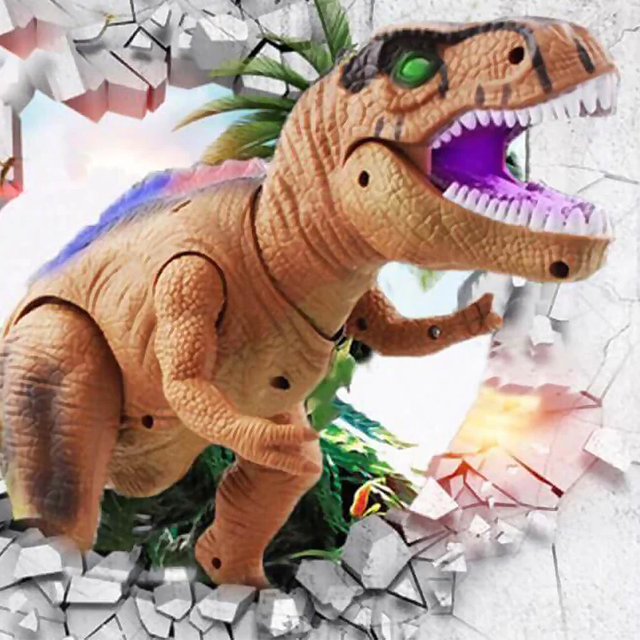 Remote Control Walking T-Rex Toy with LED Lights & Roar
