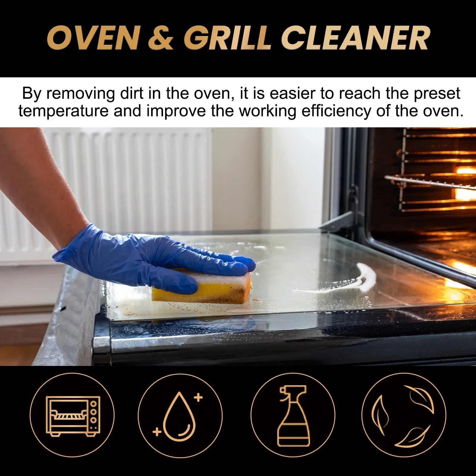 Heavy-Duty Oven & Grill Cleaner - Grease Removal Spray