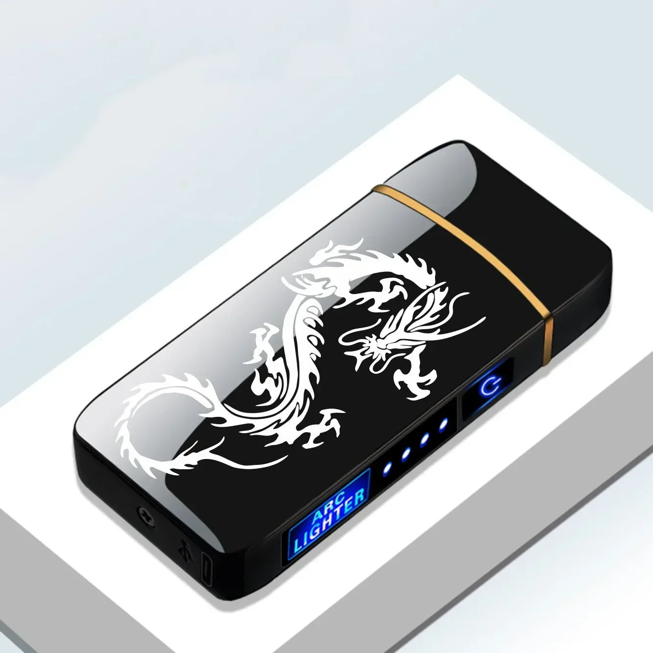 Rechargeable Plasma Arc Lighter – Windproof Double Arch Design