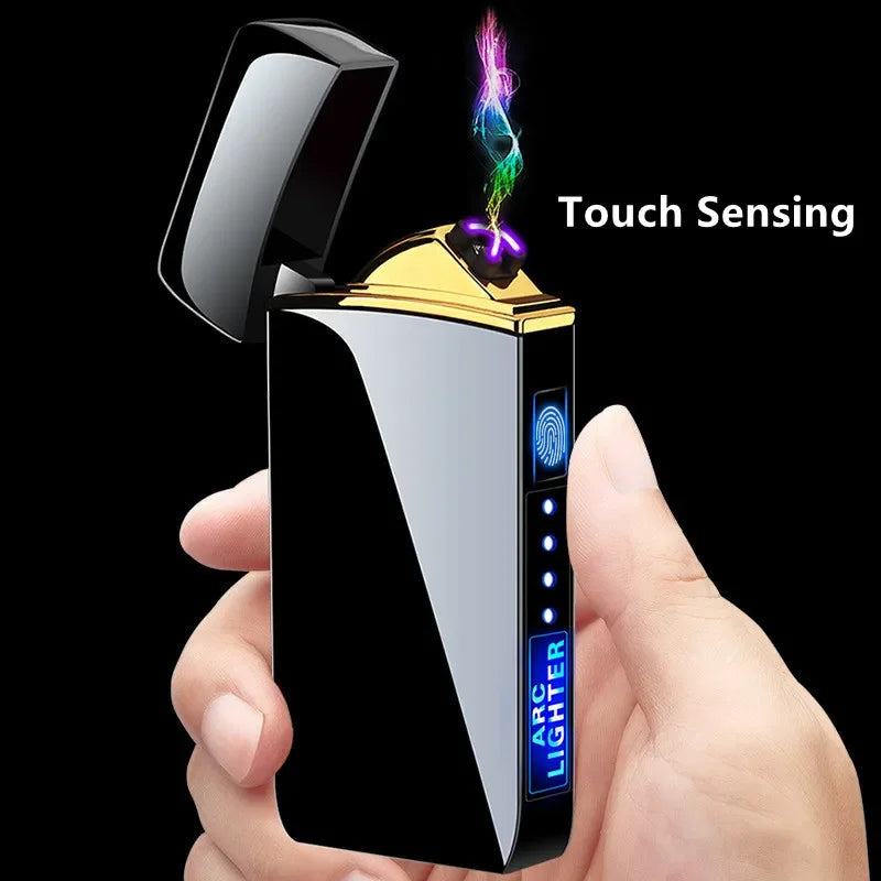 Rechargeable Plasma Arc Lighter – Windproof Double Arch Design