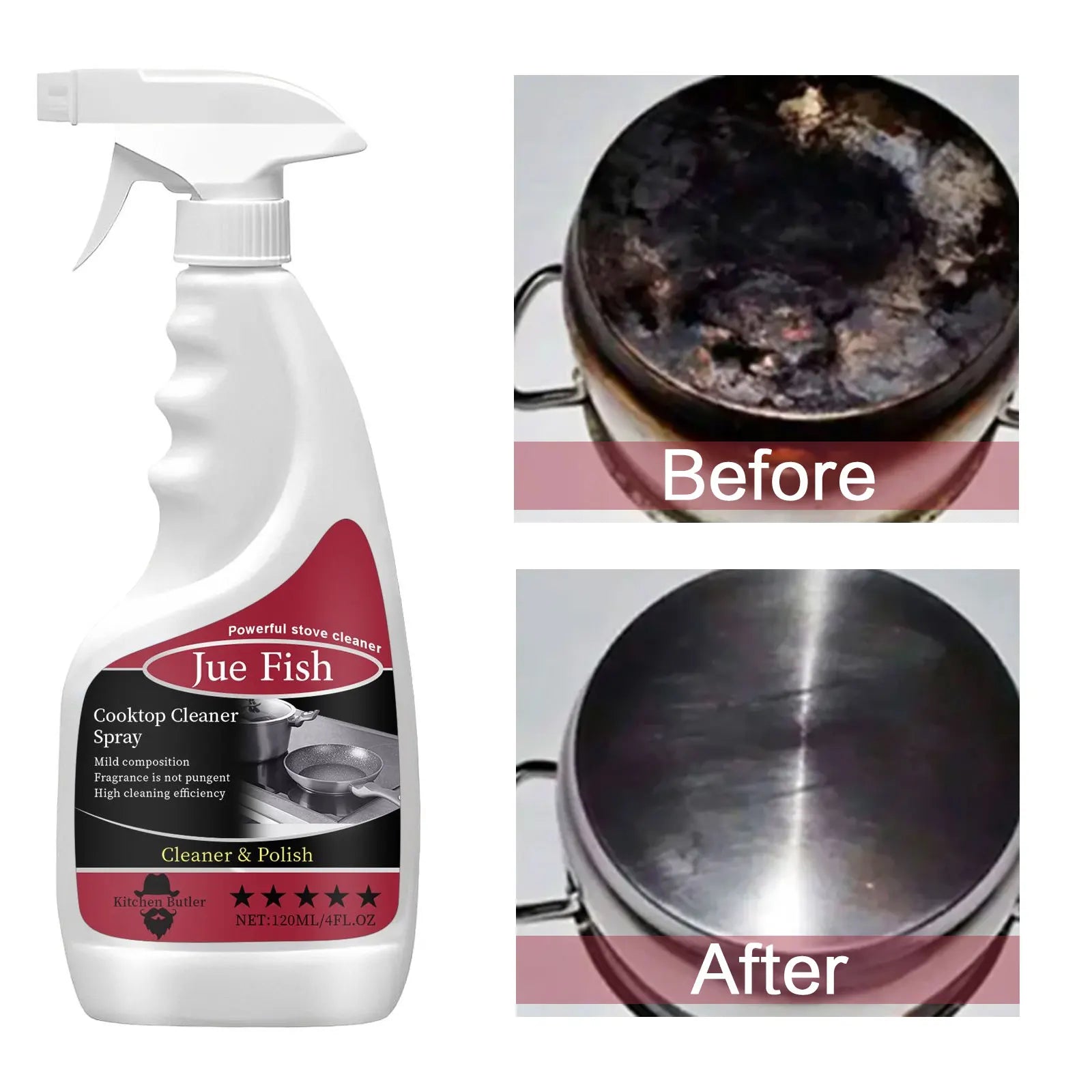 Cooktop Cleaner Spray - Heavy Duty Grease & Grime Remover
