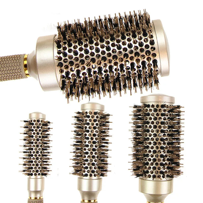 Ceramic Ionic Round Hair Brush Set with Boar Bristles