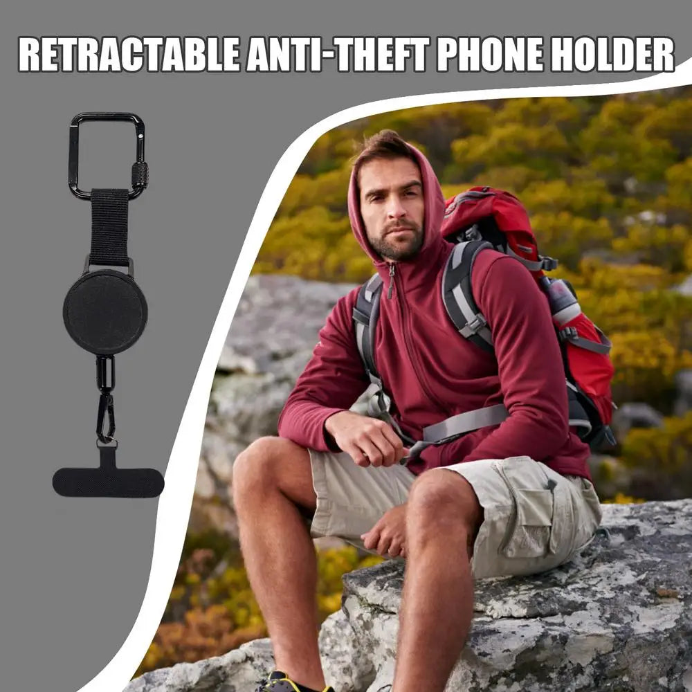 Retractable Phone Security Holder | Anti-Theft Belt Clip