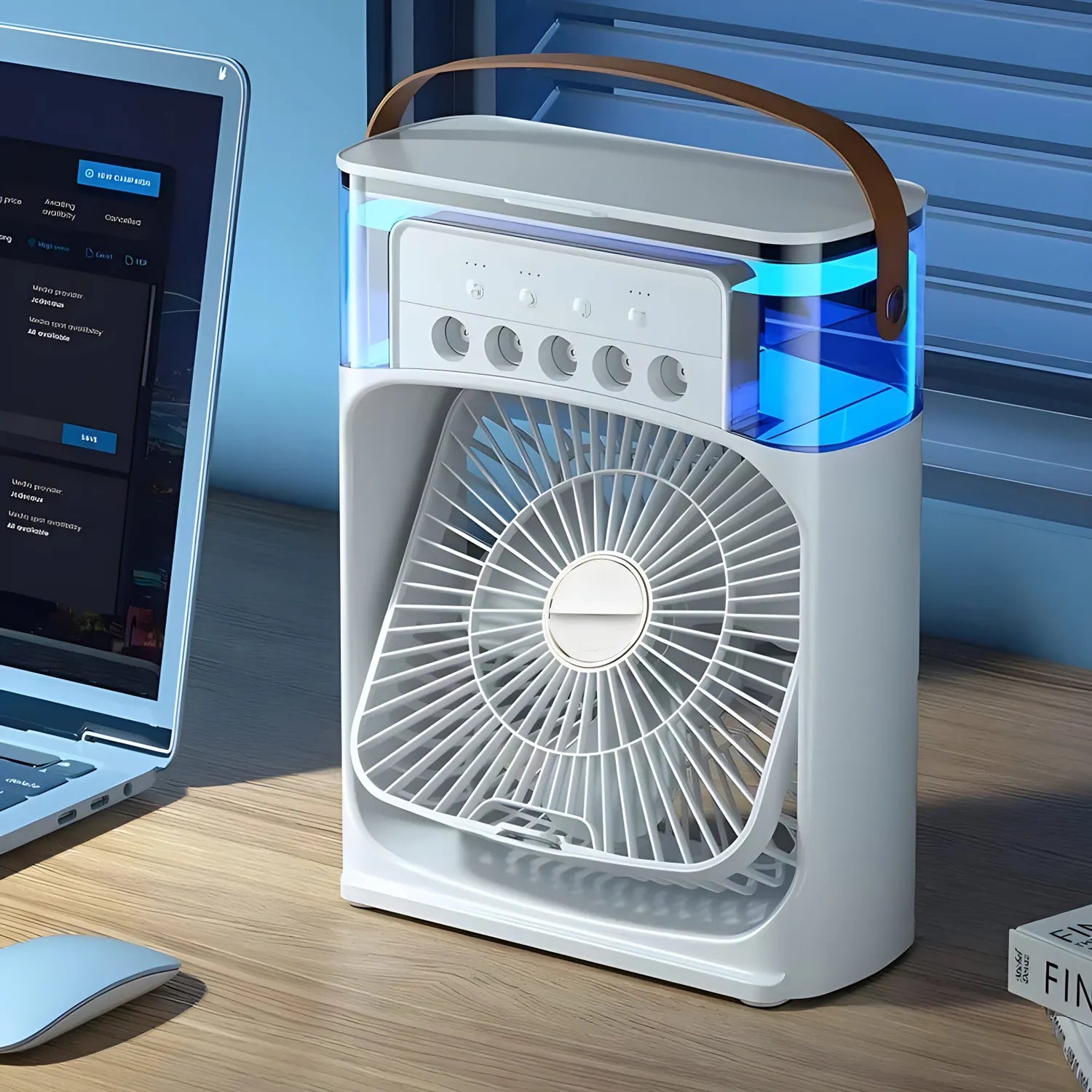 Portable Air Cooler Fan with LED Night Light