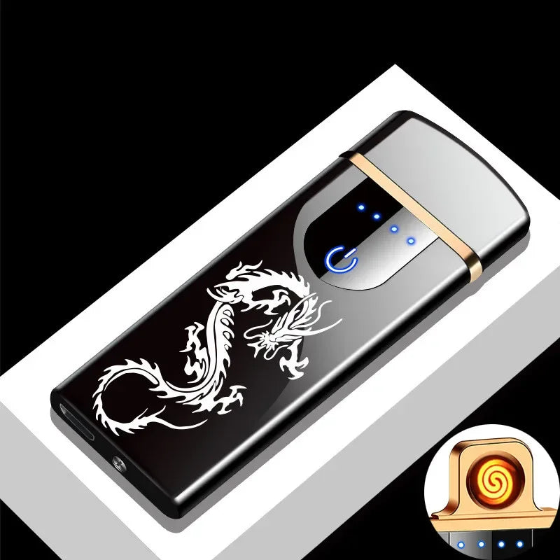 Rechargeable Plasma Arc Lighter – Windproof Double Arch Design