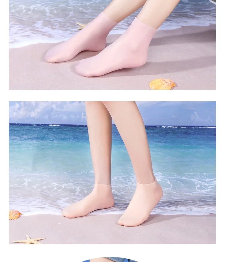 Silicone Water Socks - Non-Slip Beach and Swim Shoes