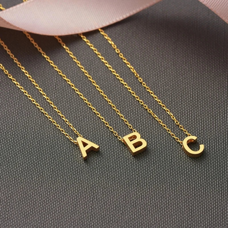 Minimalist Initial Letter Necklace - Personalised Pendant