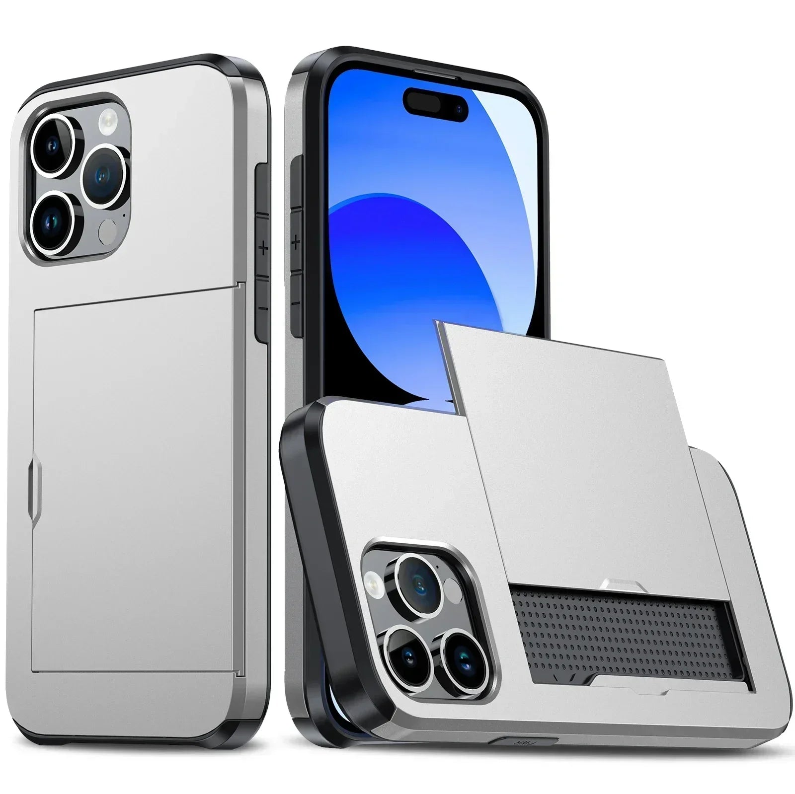 iPhone Case with Card Holder, Slim Protective Wallet Case