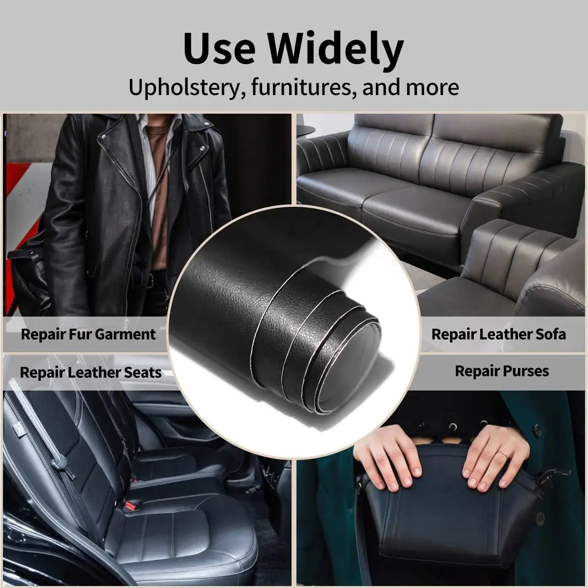 Self-Adhesive Leather Repair Patch for Furniture & Car Interiors