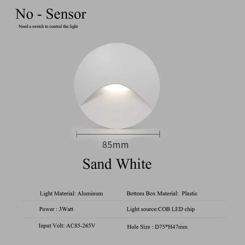 Waterproof IP65 LED Recessed Wall Light – 3W Step Light